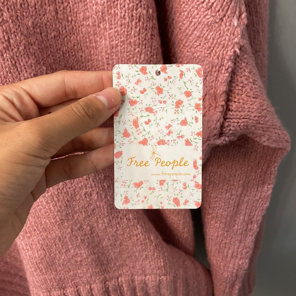 Free People Brookside Sweater- Alpine Rose NWT - Picture 6 of 11